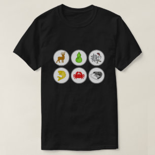 Camarão de Peixe Caranguejo Camisa de Dice Vietna