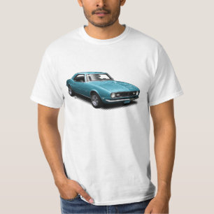 Camaro azul super no t-shirt branco