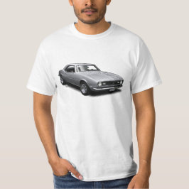 Camaro de prata no t-shirt branco