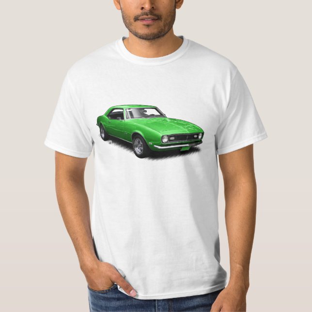 Camaro verde-maçã no t-shirt branco (Frente)