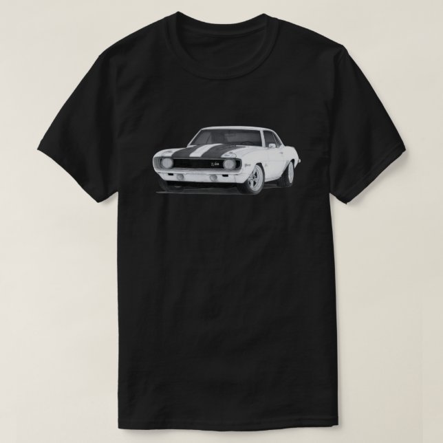 Camaro Z28, 1969, desenhando T-Shirt clássico (Frente do Design)