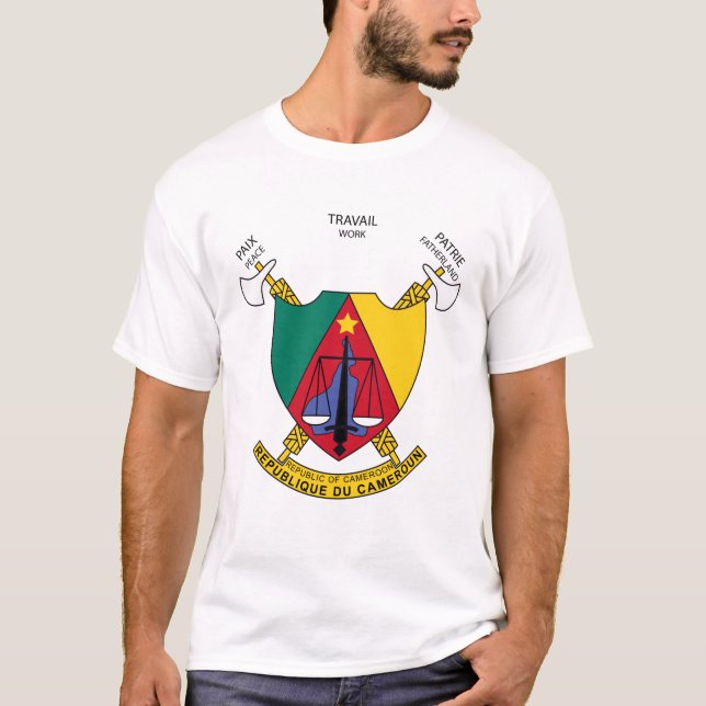 Camarões casaco de armas T-Shirt (Frente)