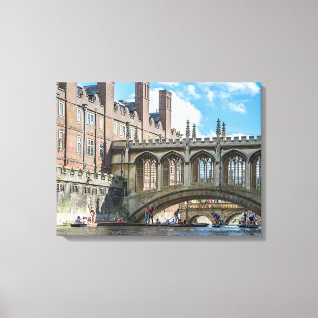 Cambridge Bridge of Sighs view canvas print (Frente)