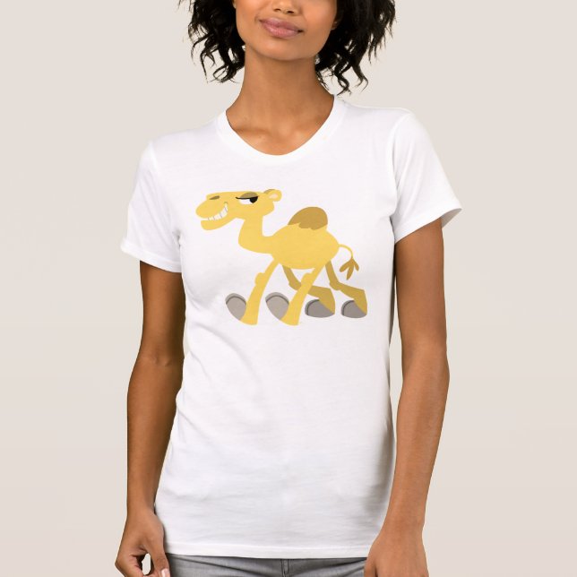 Camela de Cartoon legal e fofa Camela T-Shirt (Frente)