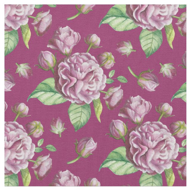 Camélia Jardim de Rosas Flores Tecido (Detalhe)