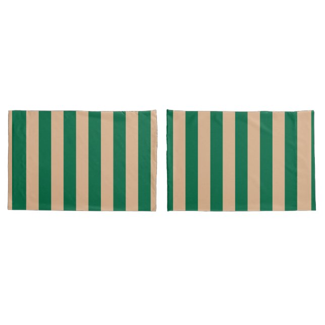 Camelo Bege & Listra Verde Clássico (Verso - conjunto)