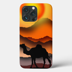 Camelos Silhouette no Deserto Sunset 