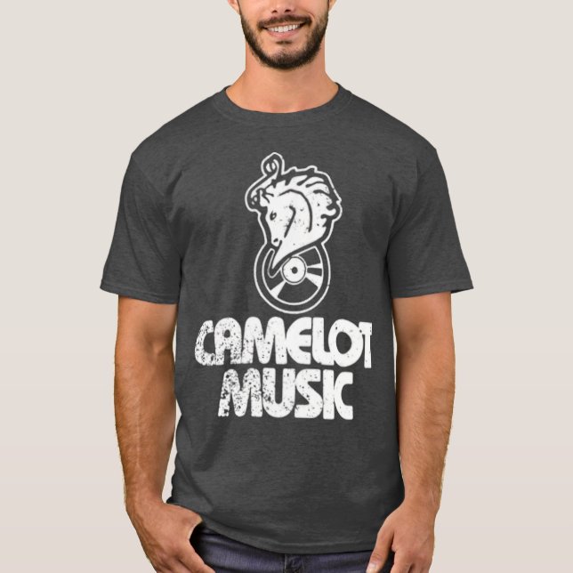 Camelot Music T-Shirt - Retro 1980s Music (Frente)