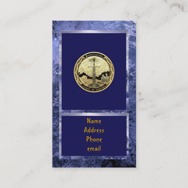 Camelot Wizard Knight King Arthur Cartão de visita (Frente)