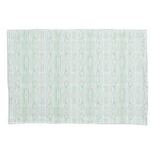 Cameo Green Watercolor Stripe King Duvet