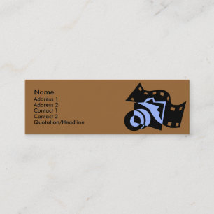 Câmera com os cartões de visitas do design do