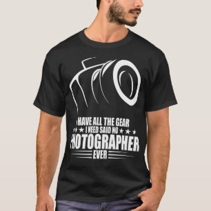 Câmera de Camiseta do Lover de Fotografia