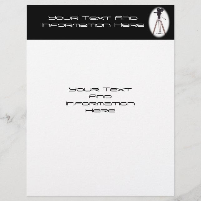 Câmera de cinema Letterhead (Frente)