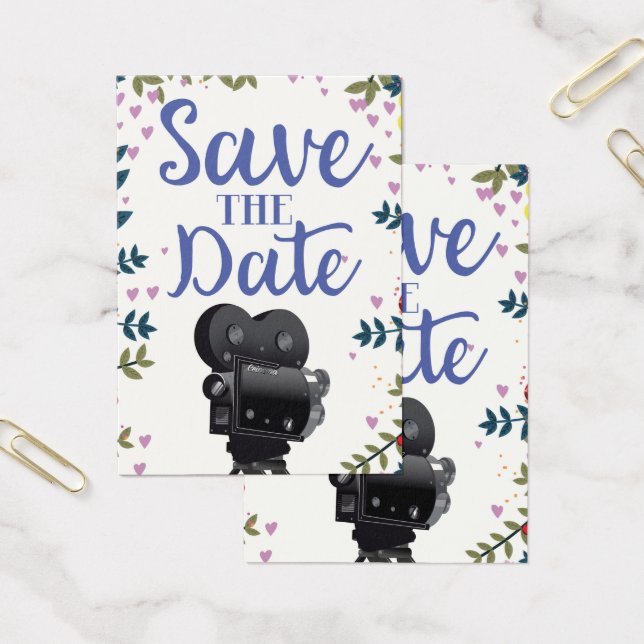 Câmera de Filme de Casamento Salve A Data (Escritótio)