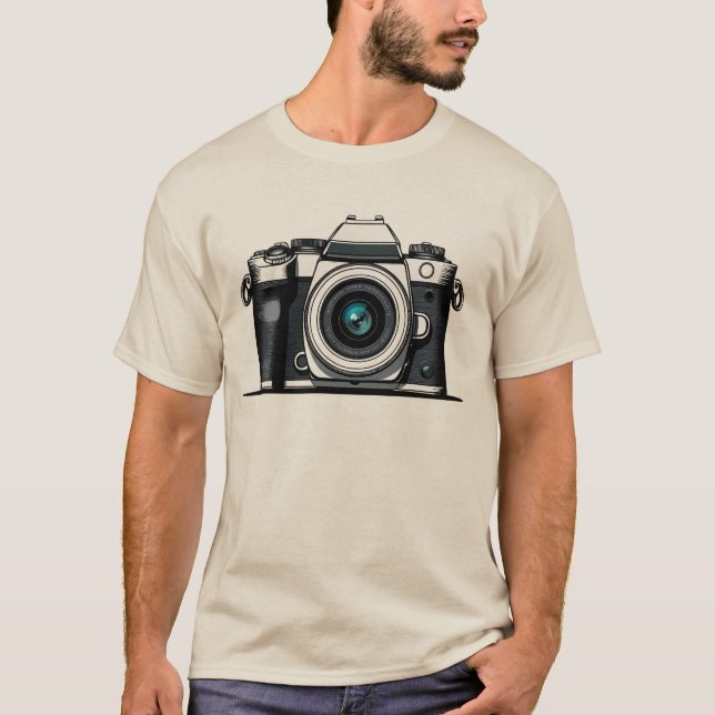 Camera Sketch Graphic T-Shirt (Frente)