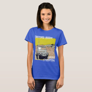 Caminhada Acampando Fora do Ar Camiseta Funky