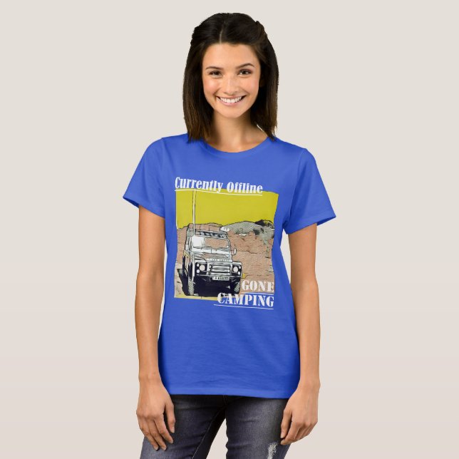 Caminhada Acampando Fora do Ar Camiseta Funky (Frente Completa)