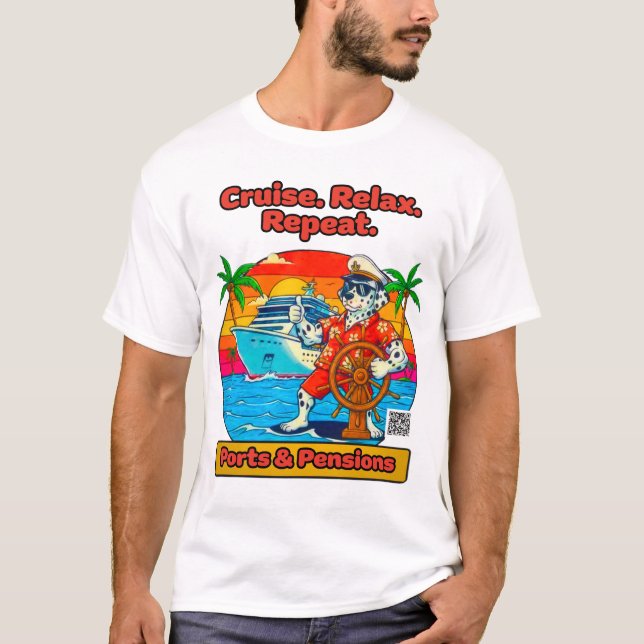 Caminhada Cruzeiro Relaxar Camiseta Frente Impress (Frente)