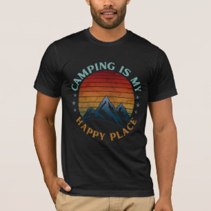 Caminhada é meu lugar feliz camiseta
