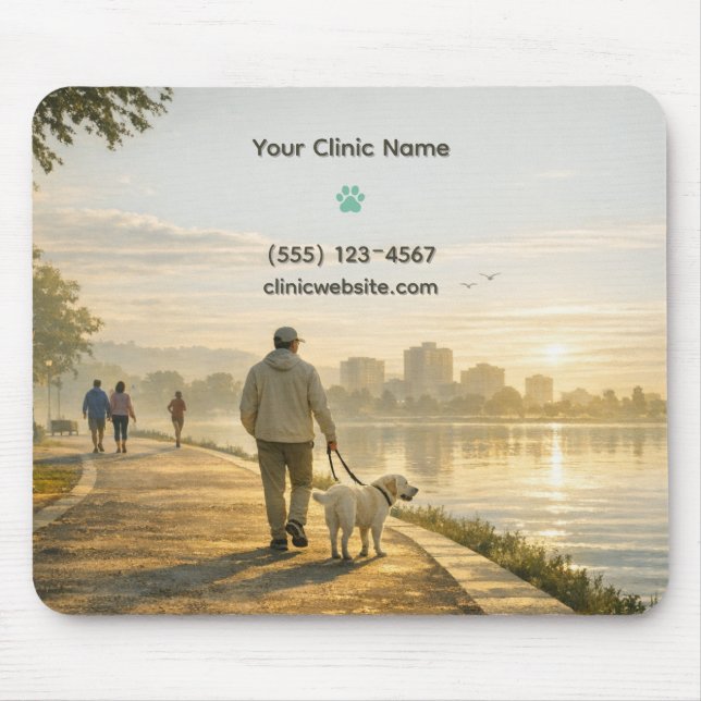 Caminhada Silenciosa da Manhã – Mousepad de Clínic (Frente)