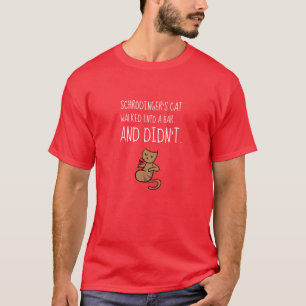 Caminhadas de gato de Schrödinger em um t-shirt d