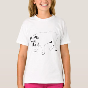 Caminhando com Amigo, Camiseta de Bulldog com Esti