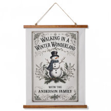 Caminhando em uma Wonderland de inverno Snowman