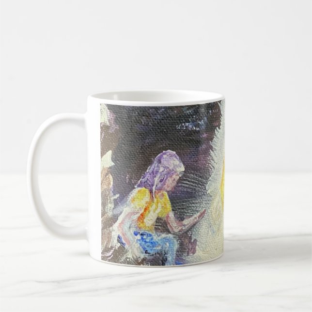 Caminhando na caneca de café "Me Negro" e "Jesus" (Esquerda)