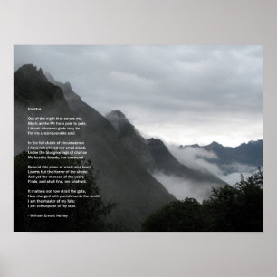 Caminhando nas nuvens - poster do poema Invictus