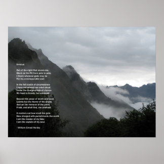 Caminhando nas nuvens - poster do poema Invictus