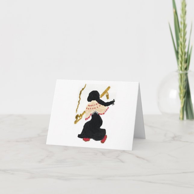 Caminhando pelo cartão de saudação do caminho (Frente)