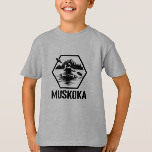 Caminhante de Kayak Muskoka Ontario - Camiseta Bás
