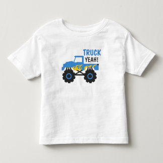 Caminhão Amarelo Azul Camisa Meninos Sim