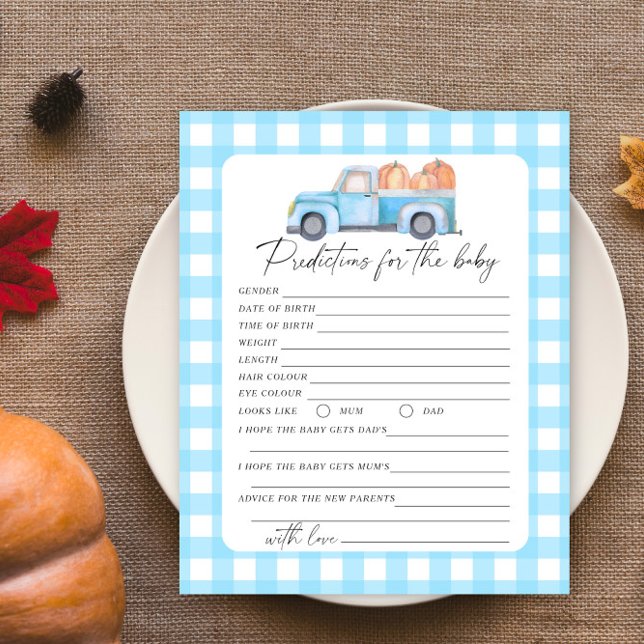 Caminhão azul de abóbora - Previsões e conselhos p (Criador carregado)