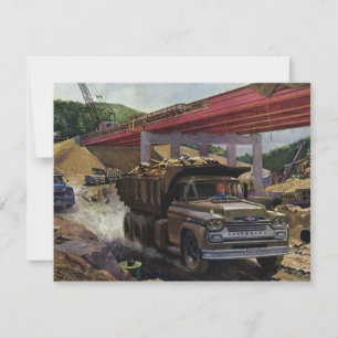 Caminhão Basculante de Negócios Antigo em um Cante