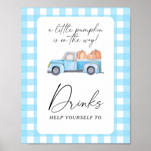 Caminhão de abóbora - Bebidas Poster (Frente)