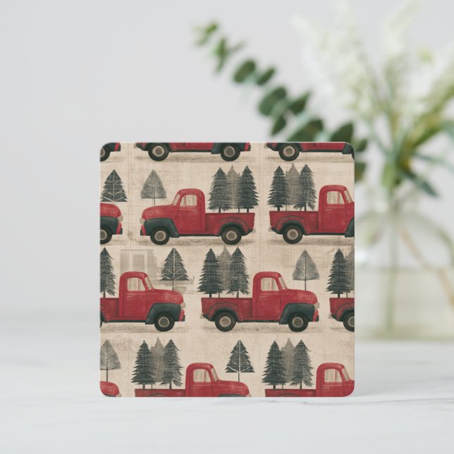 Caminhão de Árvore de Natal Vintage (Em pé/Frente)
