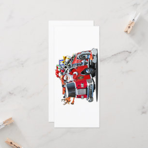 Caminhão de bombeiros de Natal de desenho animado