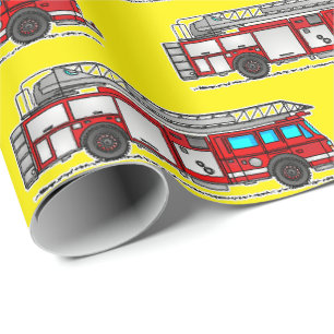 Caminhão de Bombeiros Vermelho, Papel de Presente