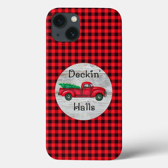 Caminhão de Natal Vermelho dos Deckin Halls (Verso)