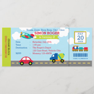 Caminhão do plano do carro do convite do