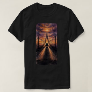 Caminhão Funerário no Pôr do Sol T-Shirt