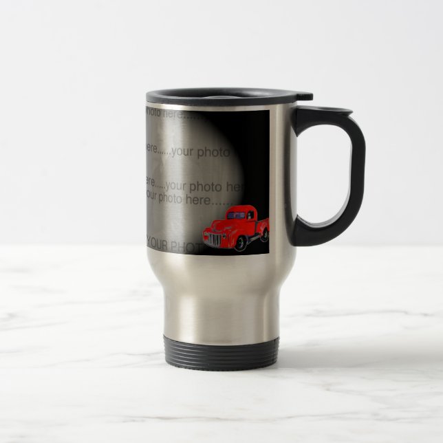 Caminhão vermelho caneca térmica personalizada (Direita)