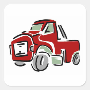Caminhão Vermelho Grande - Autocolantes