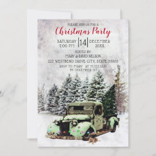 Caminhão Vintage com Convite de Natal para Cuppy