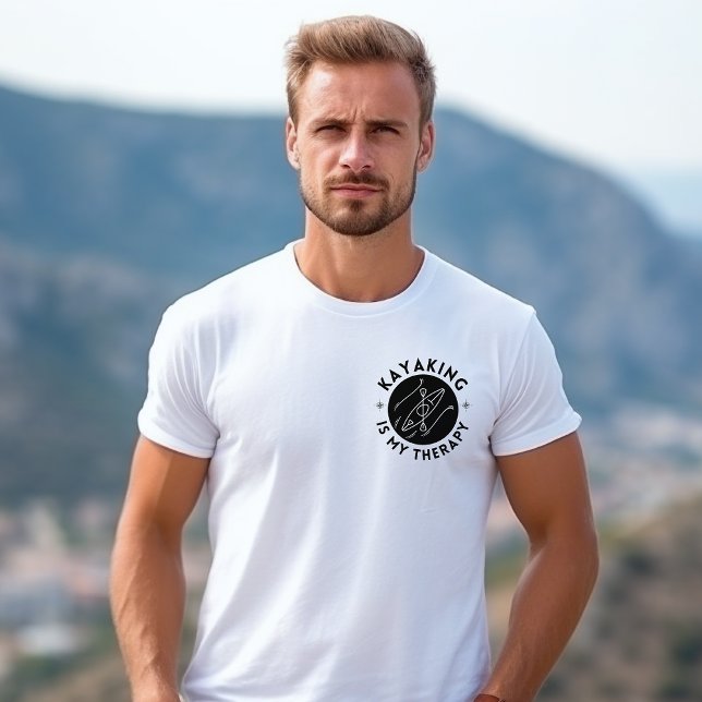 Caminhar de Caiaque É Minha Terapia 3 Camiseta Mas (Criador carregado)