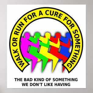 Caminhe Para O Poster Humo Com Impressão Engraça