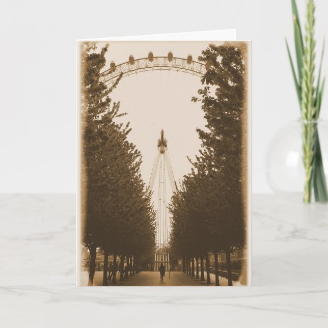 Caminhe pela Linha - Olho de Londres - Cartão Saud (Frente)