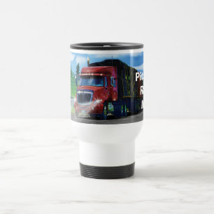 CAMINHEIROS CANECA DE VIAGEM DE CAMINHÕES VERMELHO