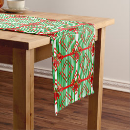 Caminho De Mesa Grande Arcos e faixas retro Mesa de Natal